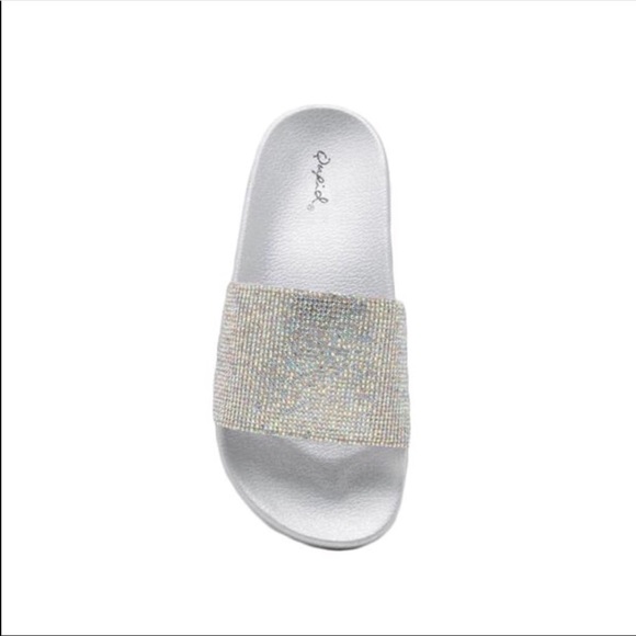 NEW Bedazzled slide sandals - Picture 2 of 3